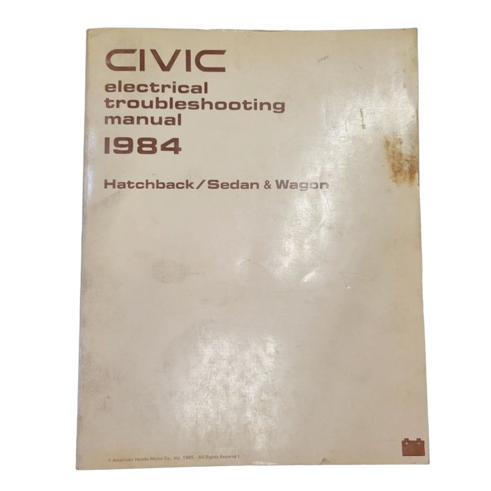 1984 Honda Civic Electrical Troubleshooting Service Manual First Edition